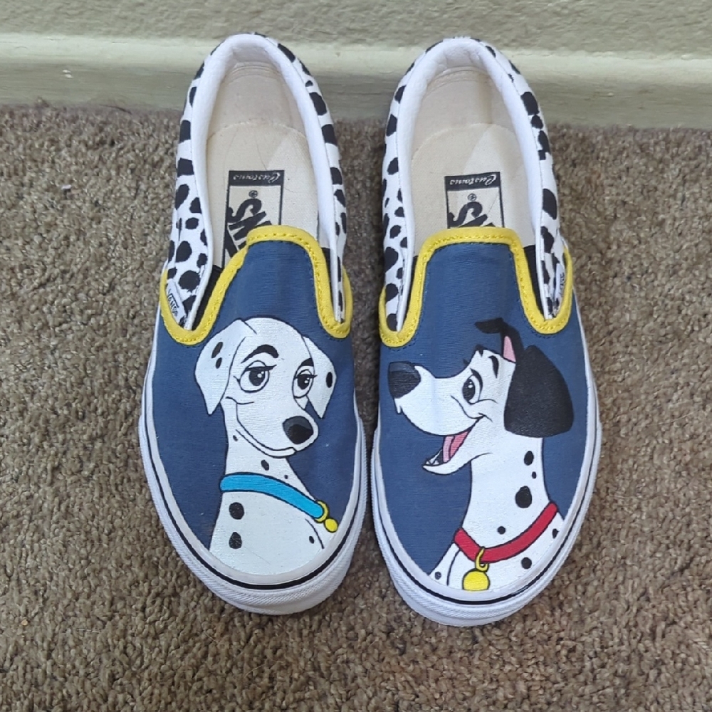 Hand-painted Vans Slip-ons